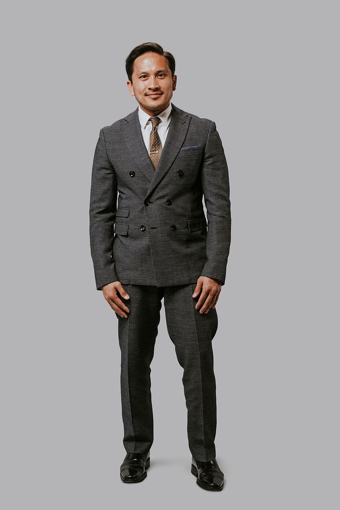 A portrait of standing businessman