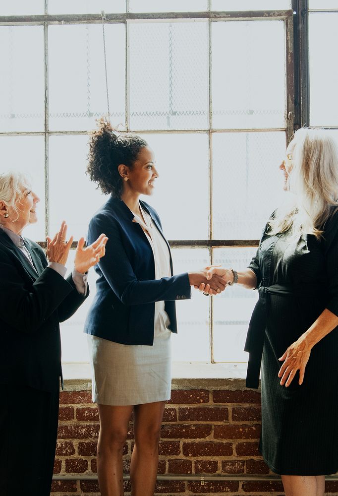 Handshake in a business meeting