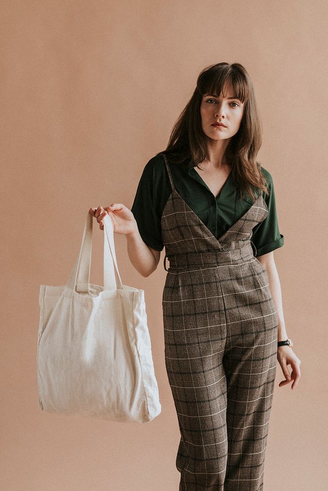 Woman with a tote bag