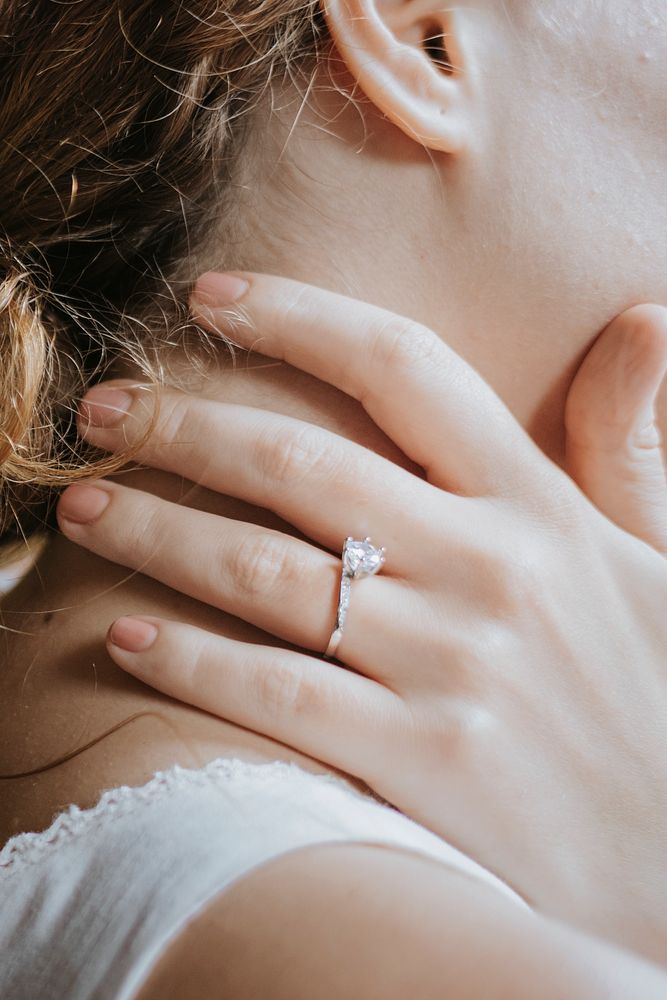 A bride with a wedding ring