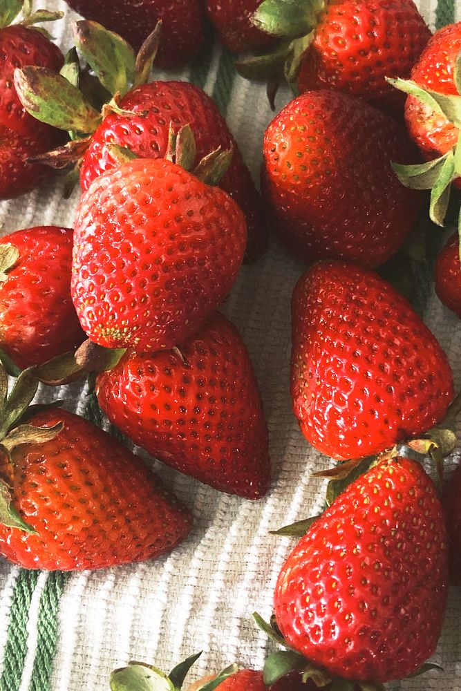 Fresh organic strawberry food photography background