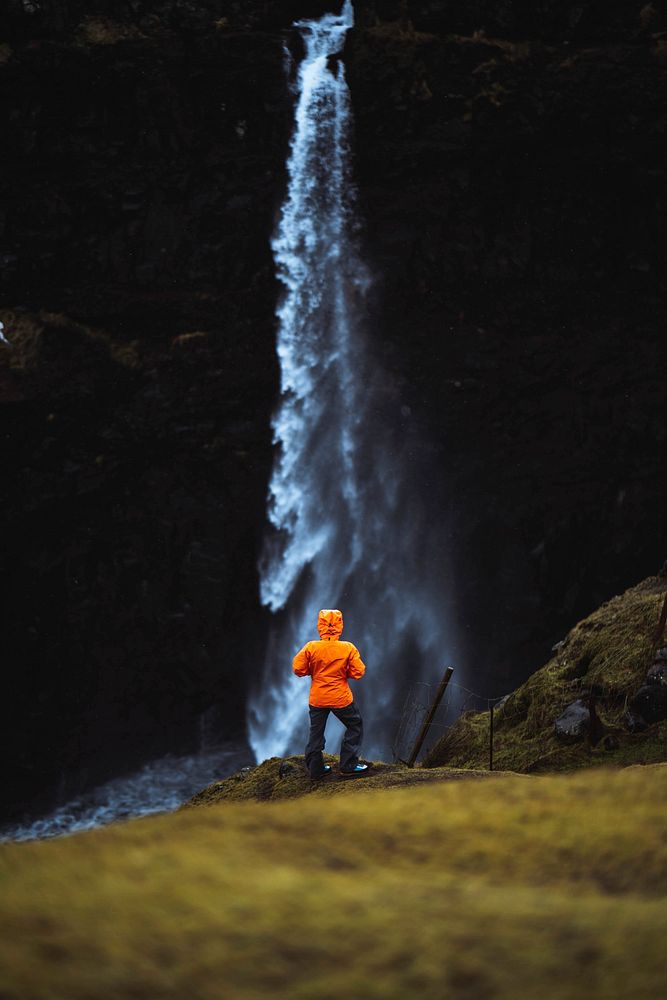 M&uacute;lafossur waterfall in the Faroe Islands