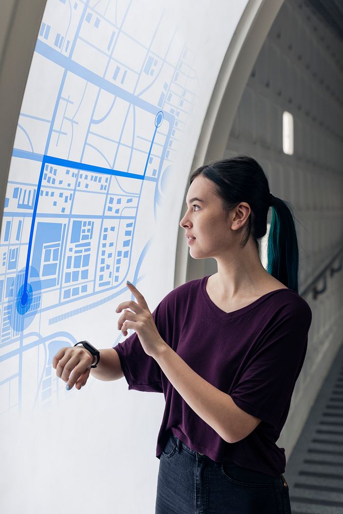 Urban planning on a large interactive digital screen