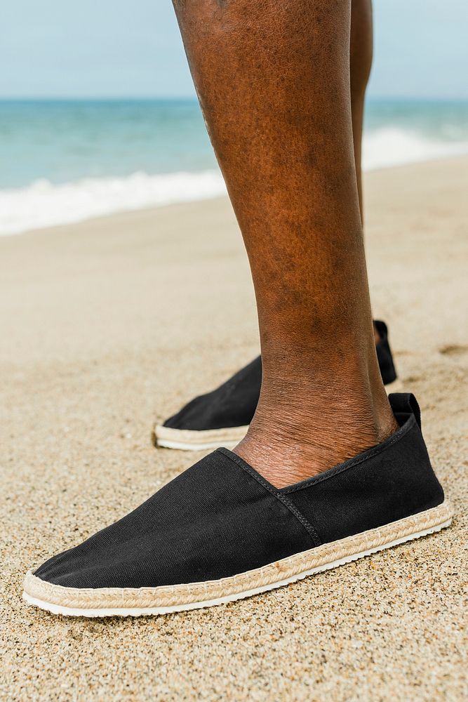 Espadrille shoes mockup psd beach summer fashion