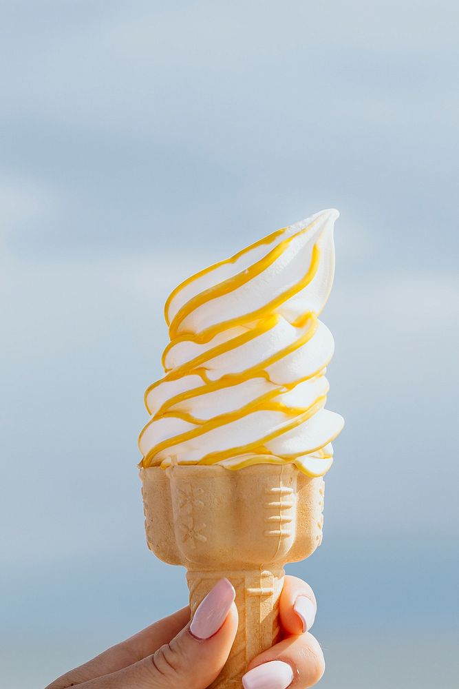 Soft serve ice cream in the summer time