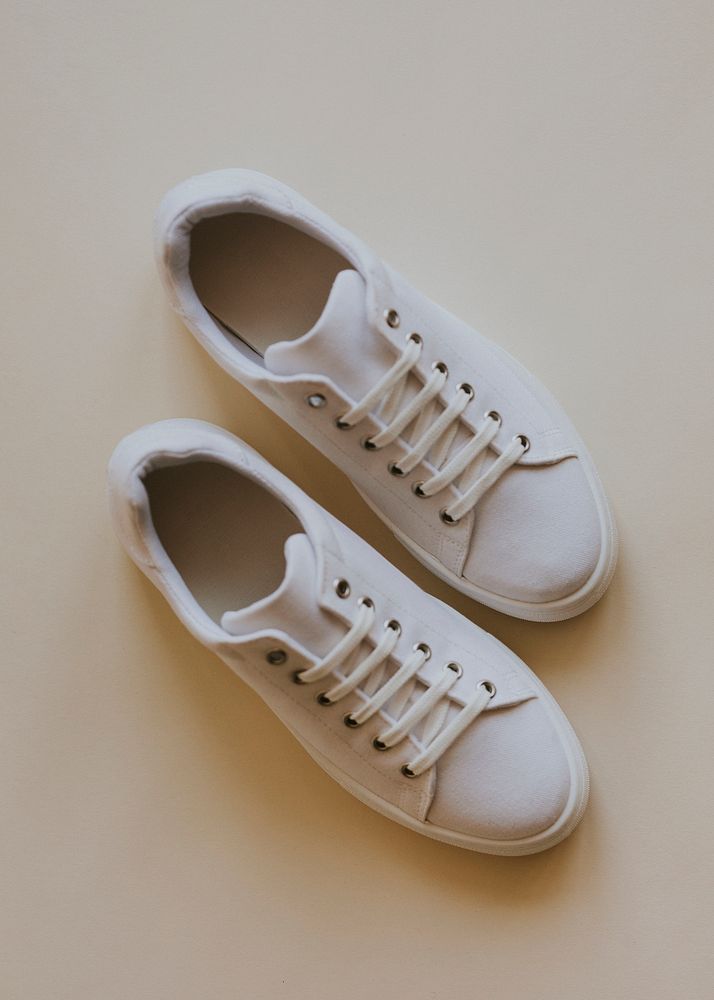 Woman's shoes white canvas sneakers
