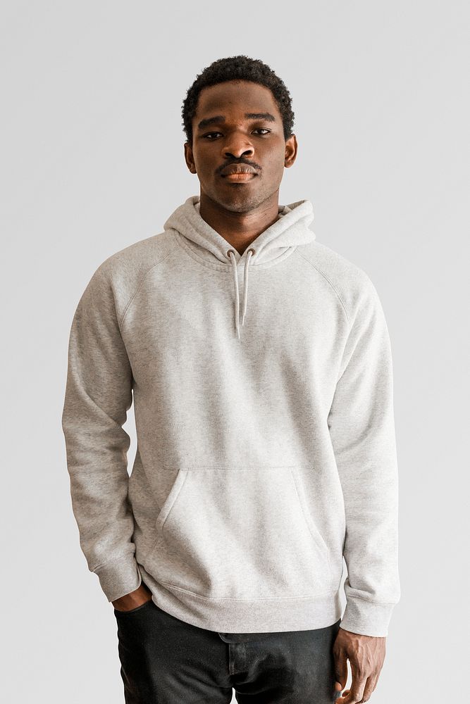 Men's blank hoodie mockup studio shot psd