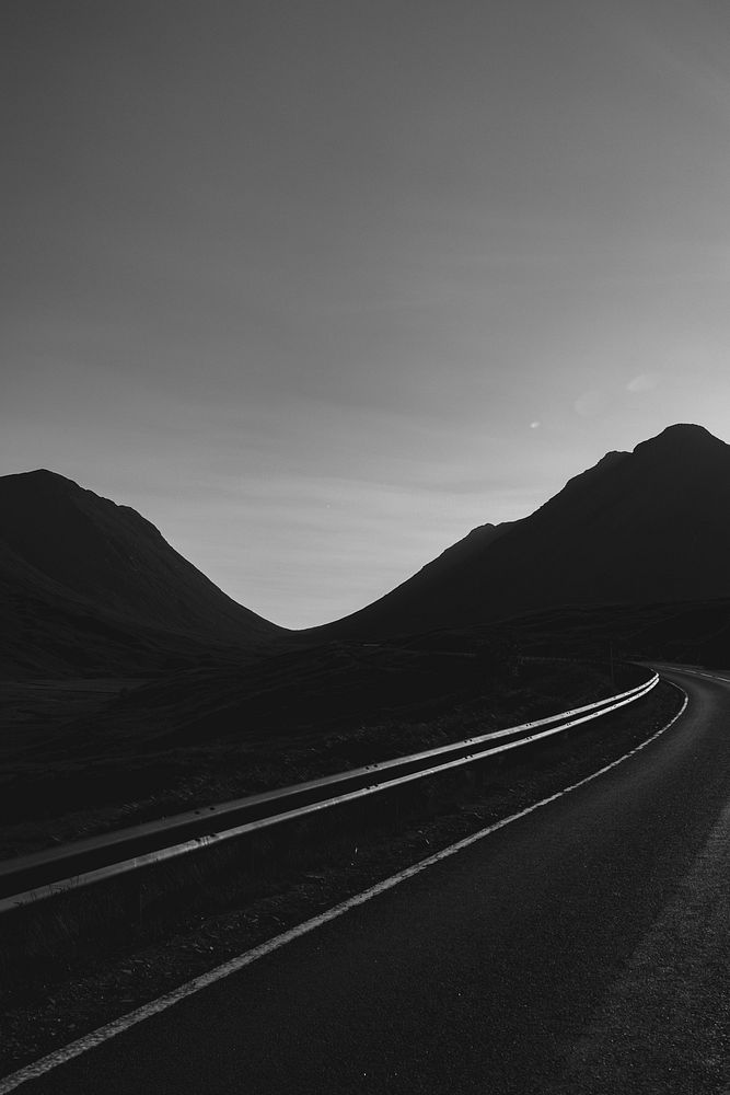 Dark road background, aesthetic view 