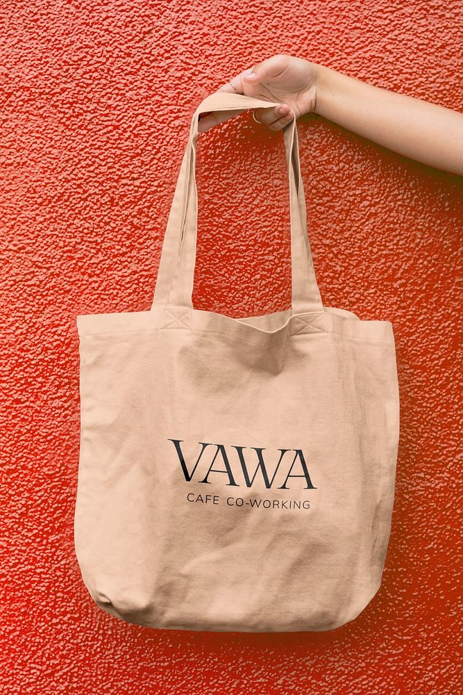 Tote bag mockup psd, grocery shopping eco product