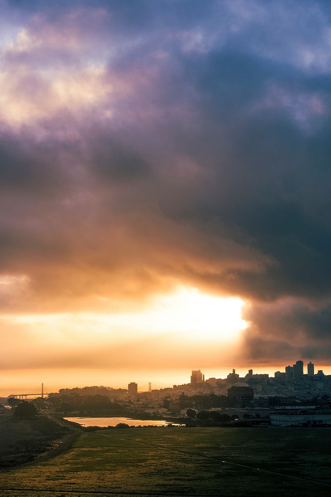 Sunset over San Francisco, United States