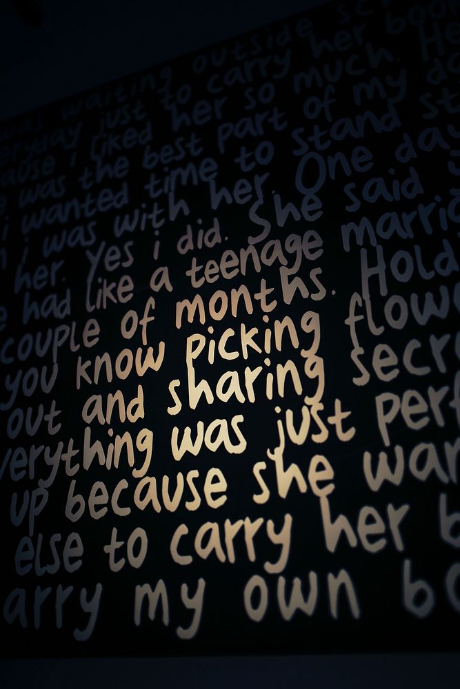 Close up of a text on a wall. Visit Kaboompics for more free images.