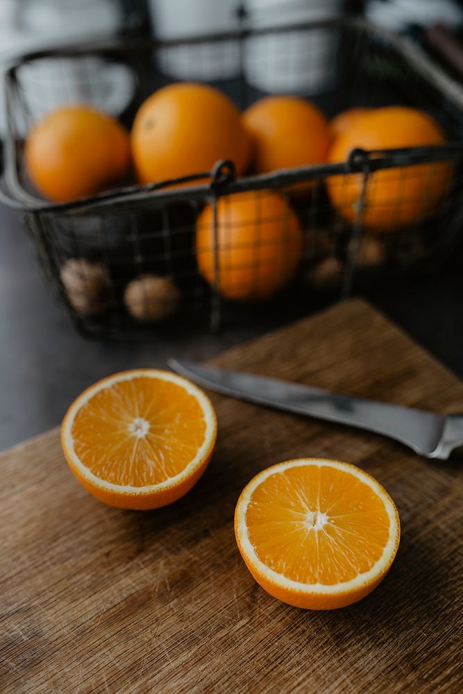 Freshly cut juicy oranges. Visit Kaboompics for more free images.