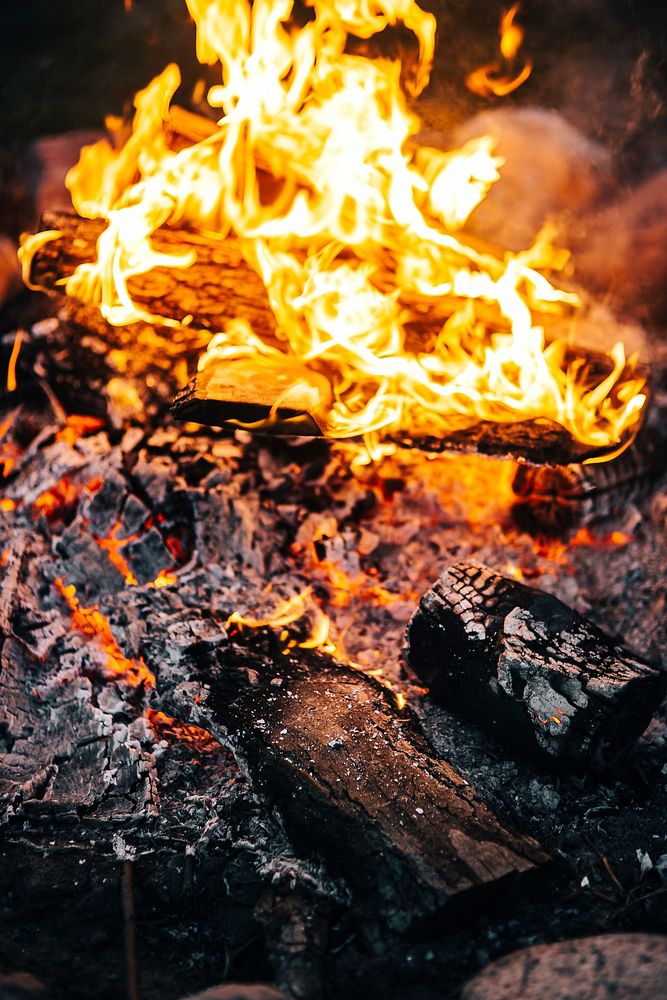 Close up of a warming fire. Visit Kaboompics for more free images.