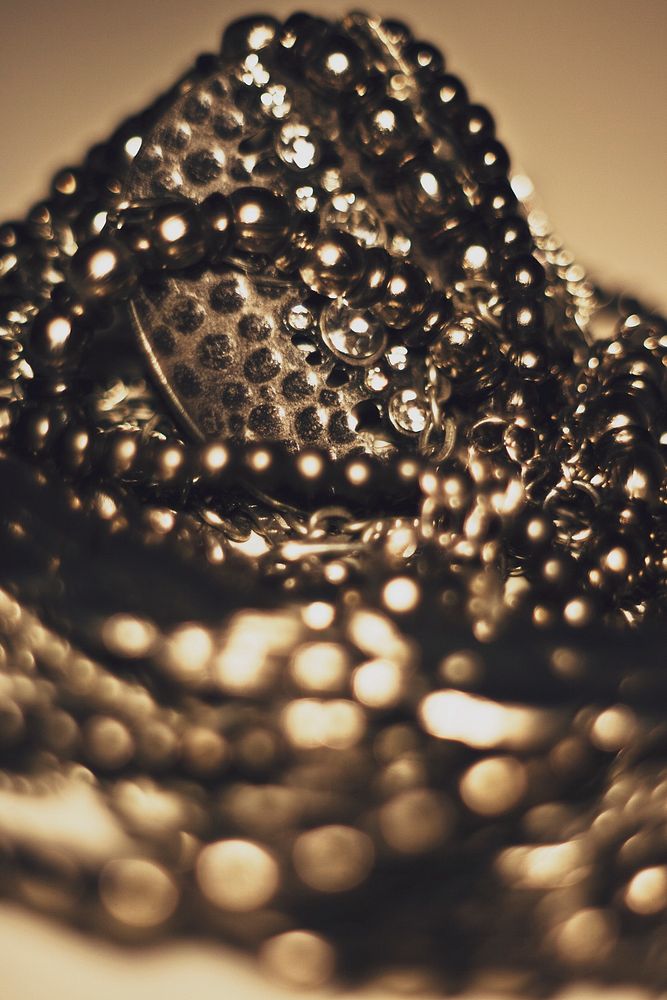Close up of sparkly jewelry. Visit Kaboompics for more free images.