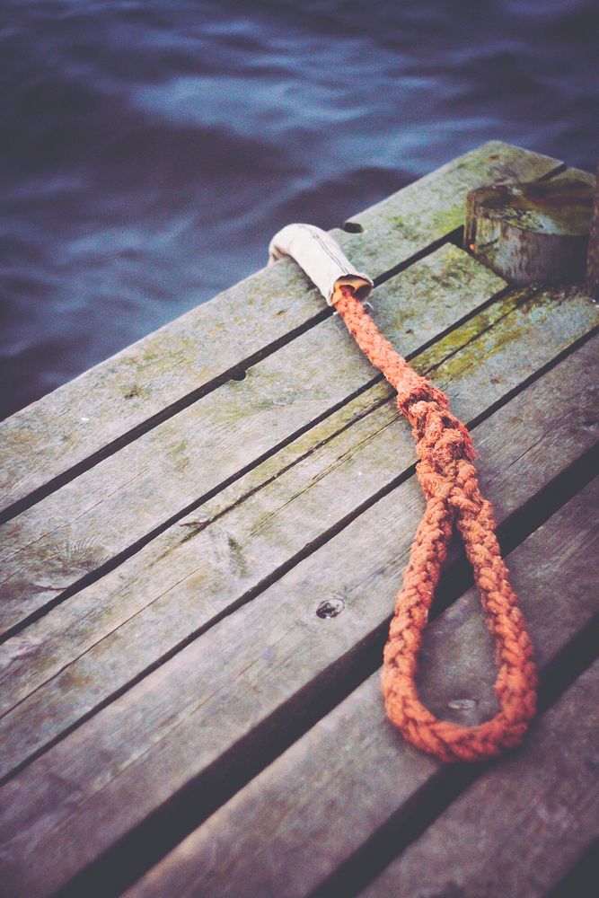 Rope on a pier. Visit Kaboompics for more free images.