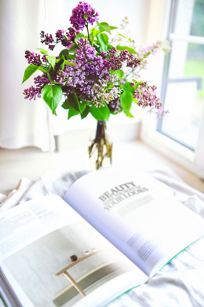 Common lilacs in a vase. Visit Kaboompics for more free images.