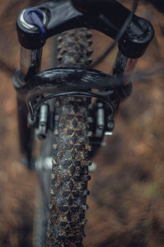 Close of up bike tire