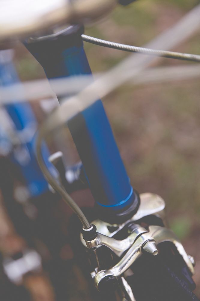 Close up of bike brakes