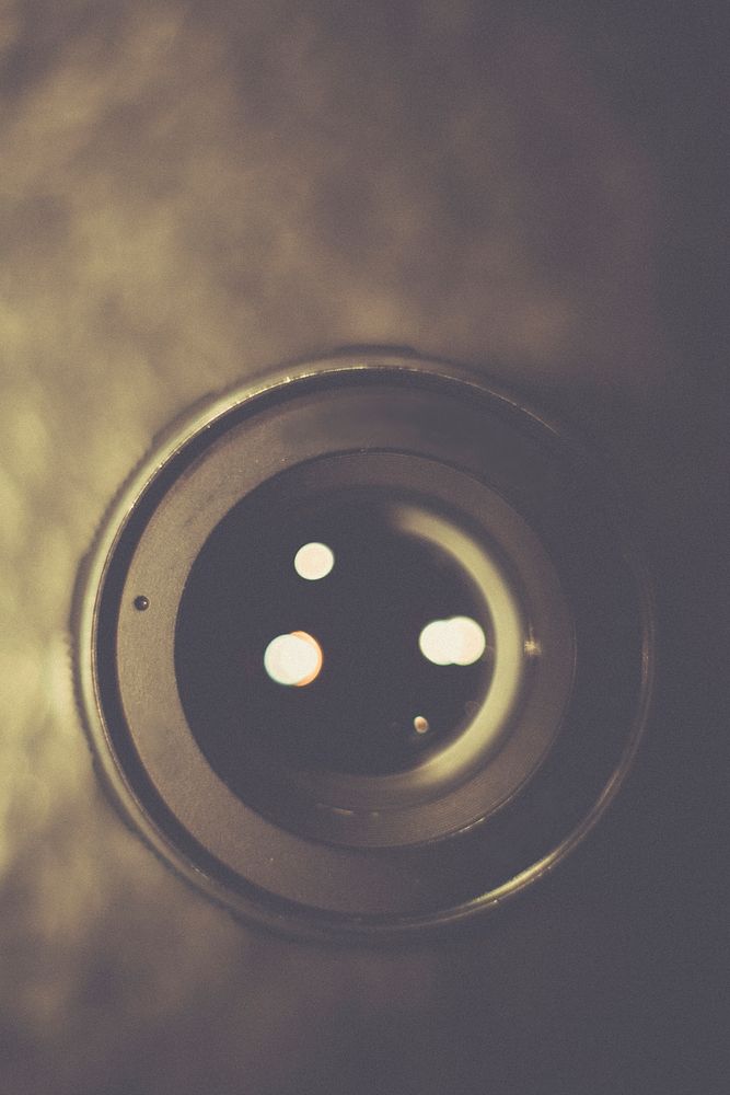 Close up of a camera a lens