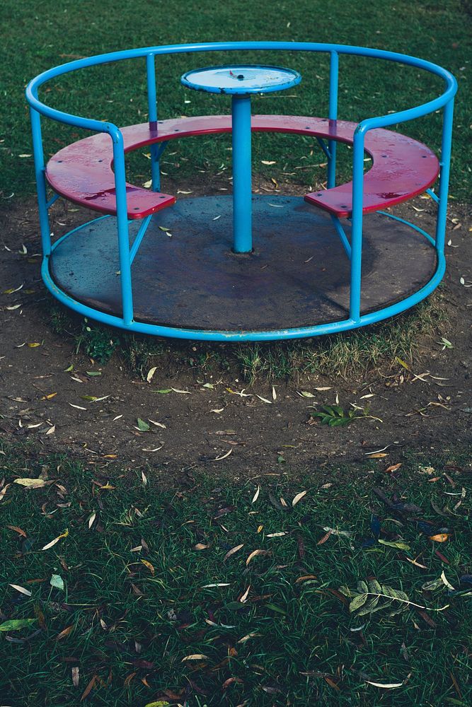 Merry go round at a playground