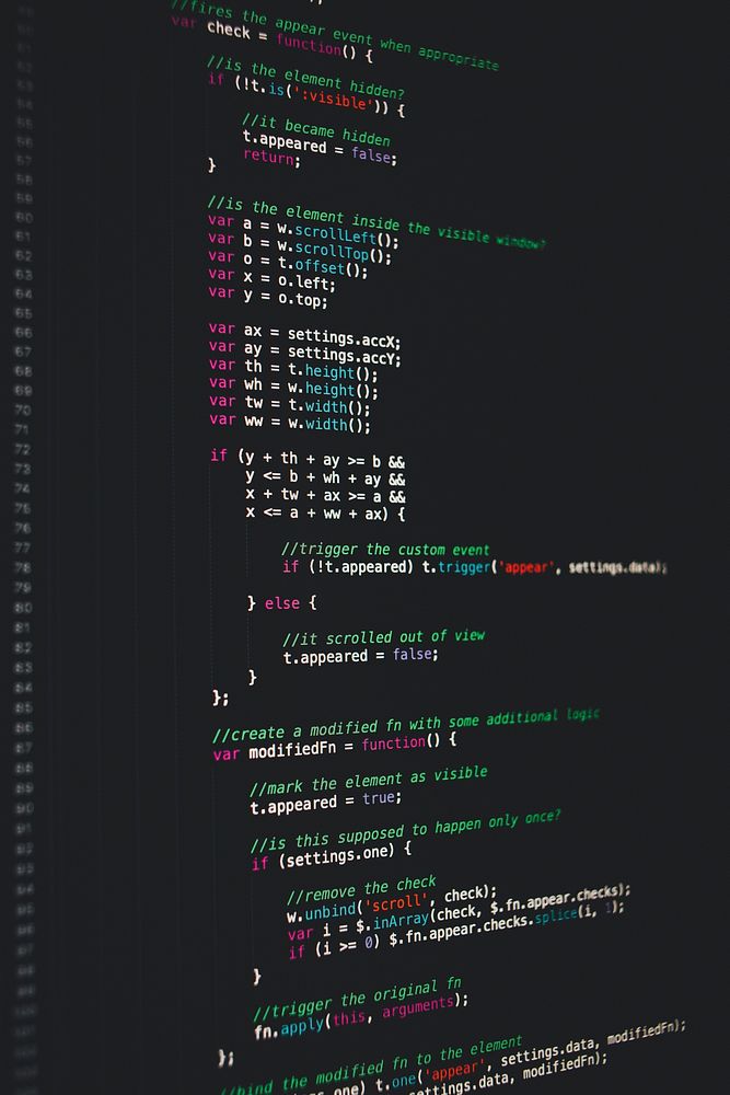 Software developer programming code on black background