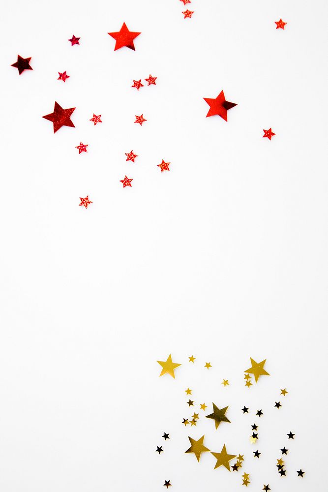 Star decoration on a white paper