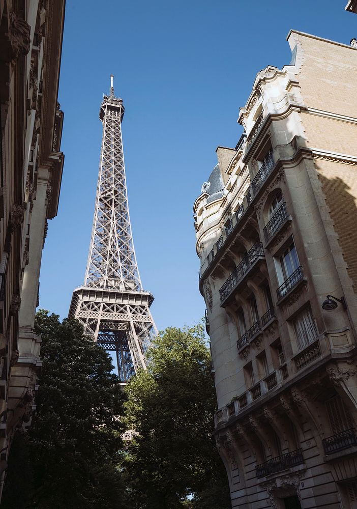 The Eiffel Tower at Champ de Mars in Paris, France