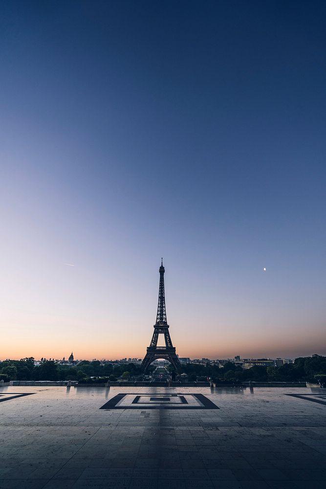 The Eiffel Tower at Champ de Mars in Paris, France