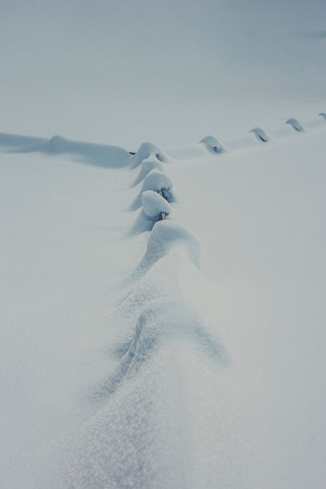 View of a snowy field pattern