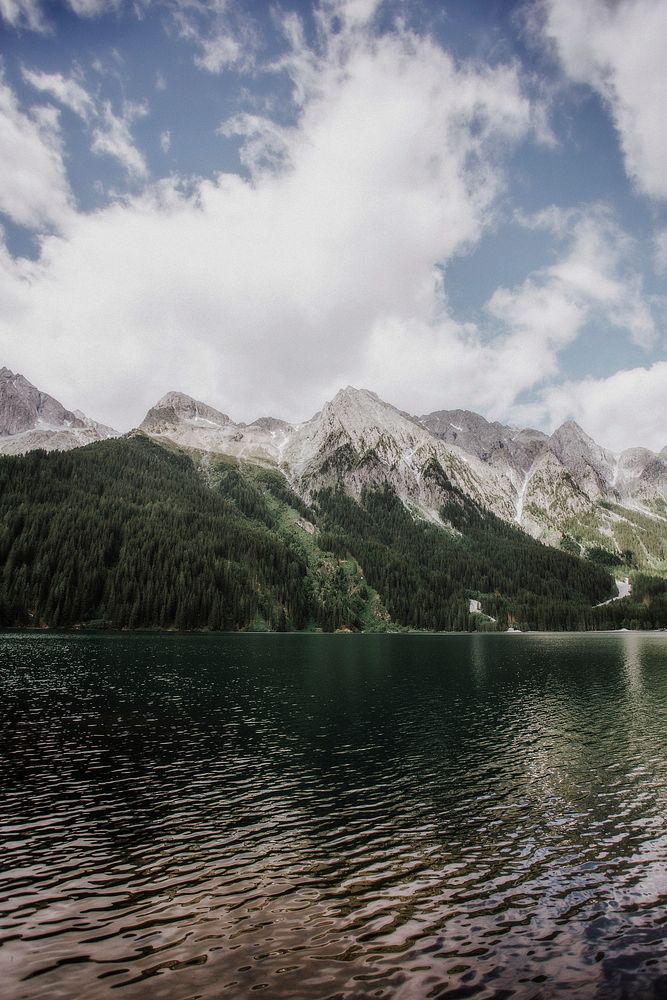 Landscape of Lake Anthoiz, Italy