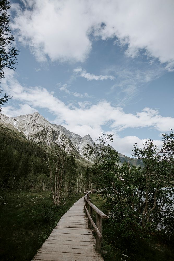Walkway at Lake of Antholz, Italy