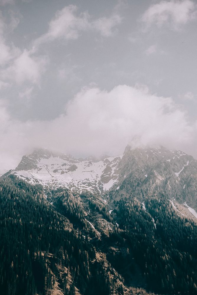 Mountain peak and a cloudy day