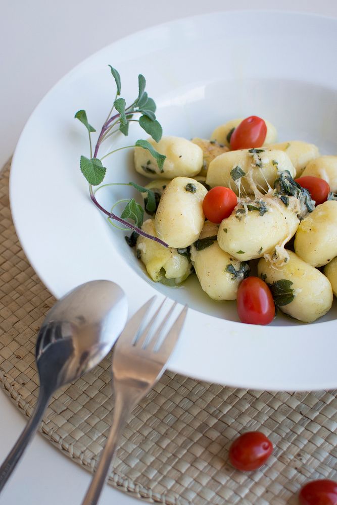 Gnocchi with sage butter and tomatoes