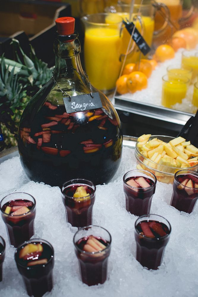 Ice cold sangria