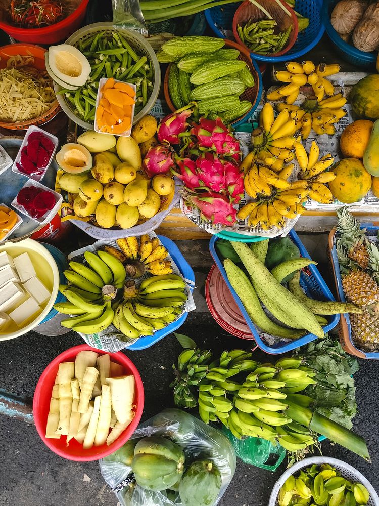 Fresh fruits for sale at the market