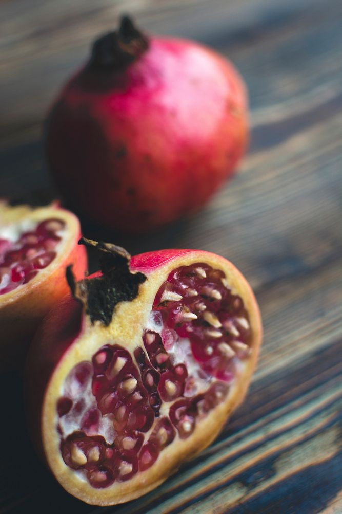 Close up of fresh pomegranates