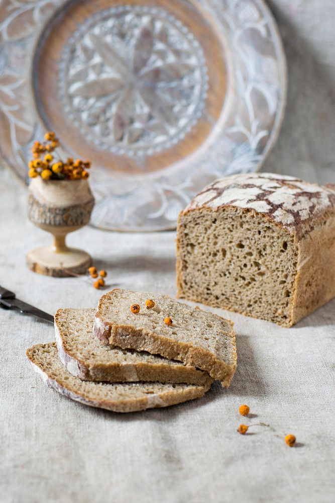 Homemade loaf of healthy bread. Visit Monika Grabkowska to see more of her food photography.