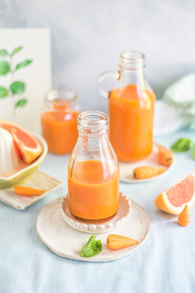 Freshly squeezed orange and carrot juice. Visit Monika Grabkowska to see more of her food photography.