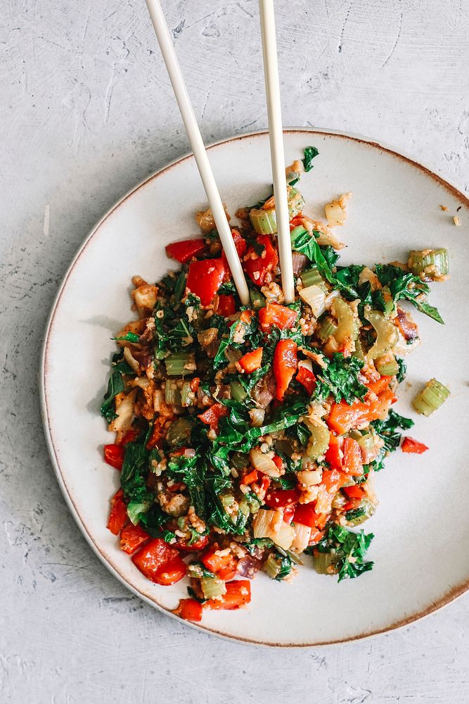 Stir-fry veggie and rice