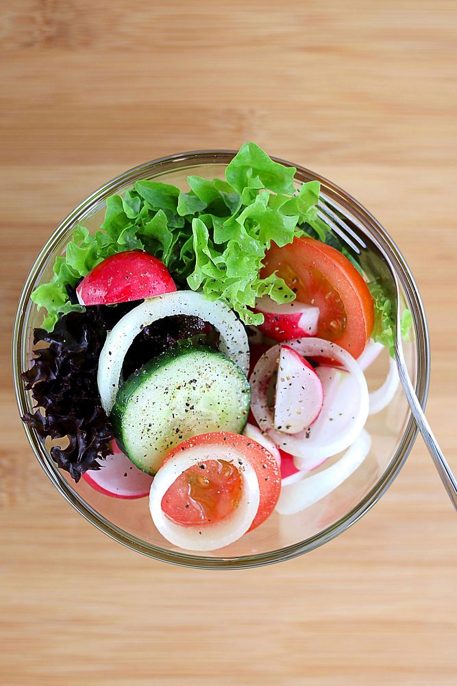 Free salad bowl image, public domain food CC0 photo.