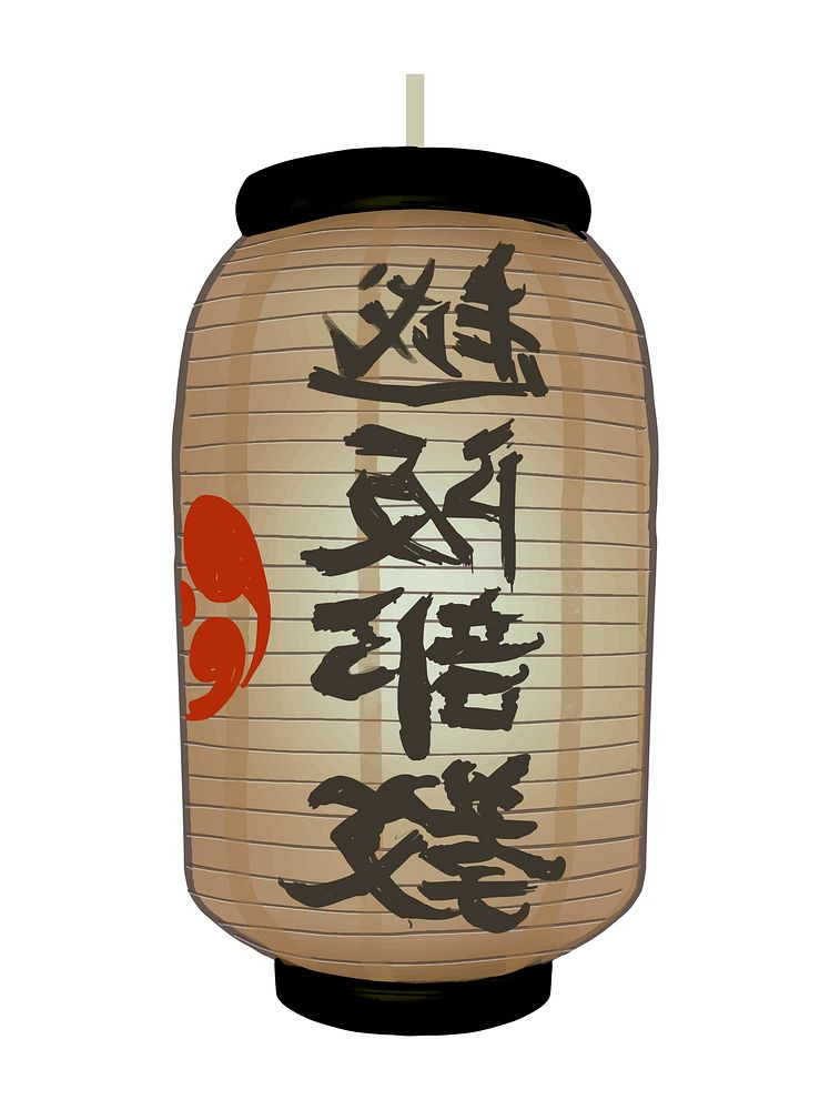 Traditional Japanese paper lantern illustration
