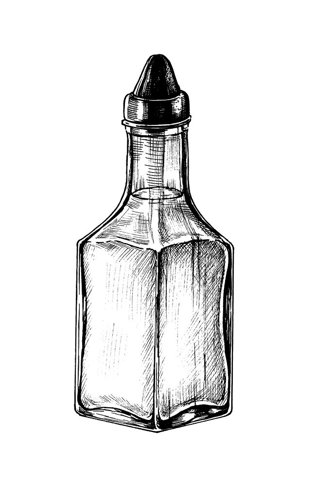 Hand drawn vinegar dispenser