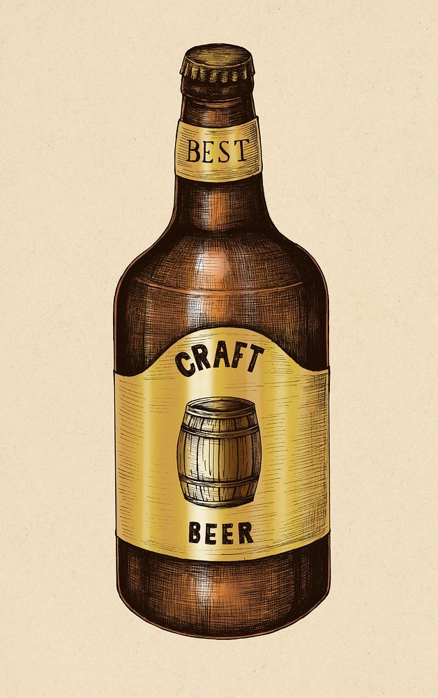 Drawing of a craft beer
