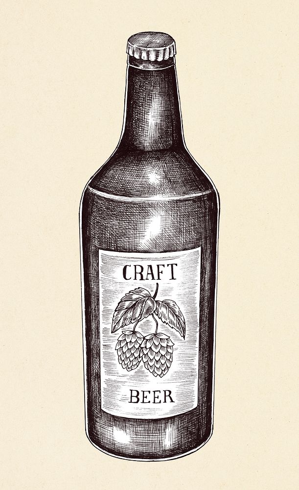 Drawing of a craft beer