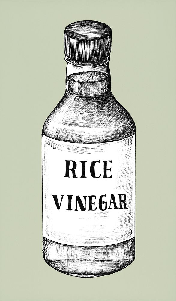 Hand drawn komezu rice vinegar