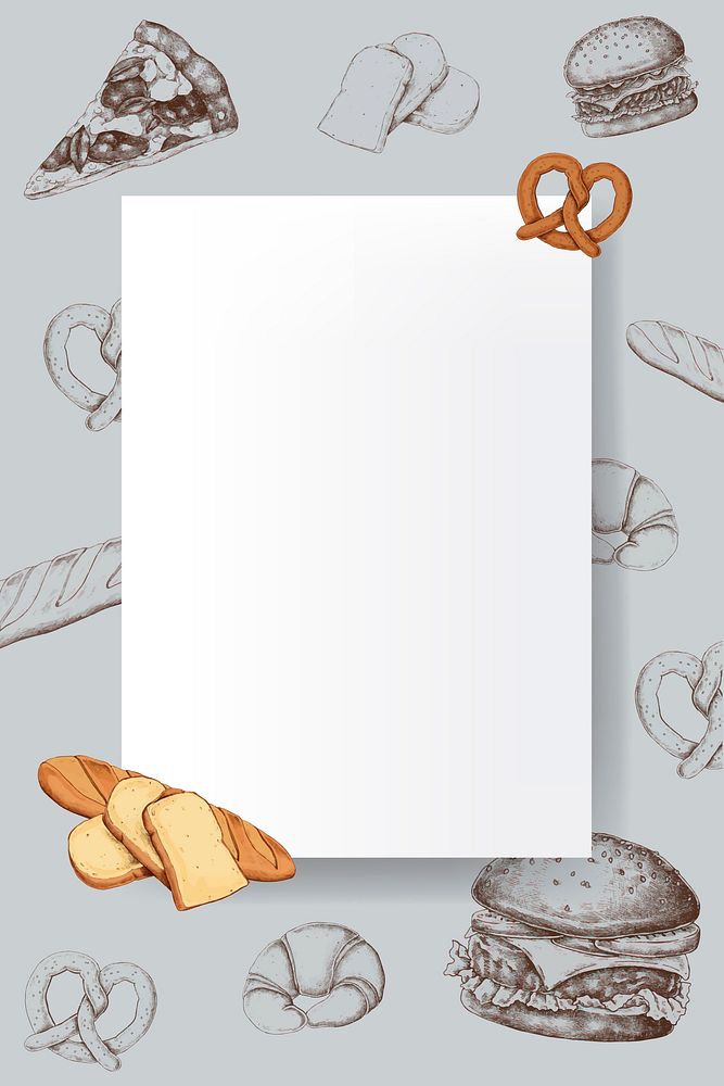 Blank bread frame design vector