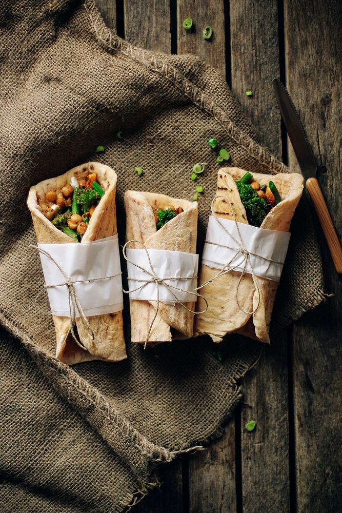 Free healthy vegan wraps image, public domain food CC0 photo.