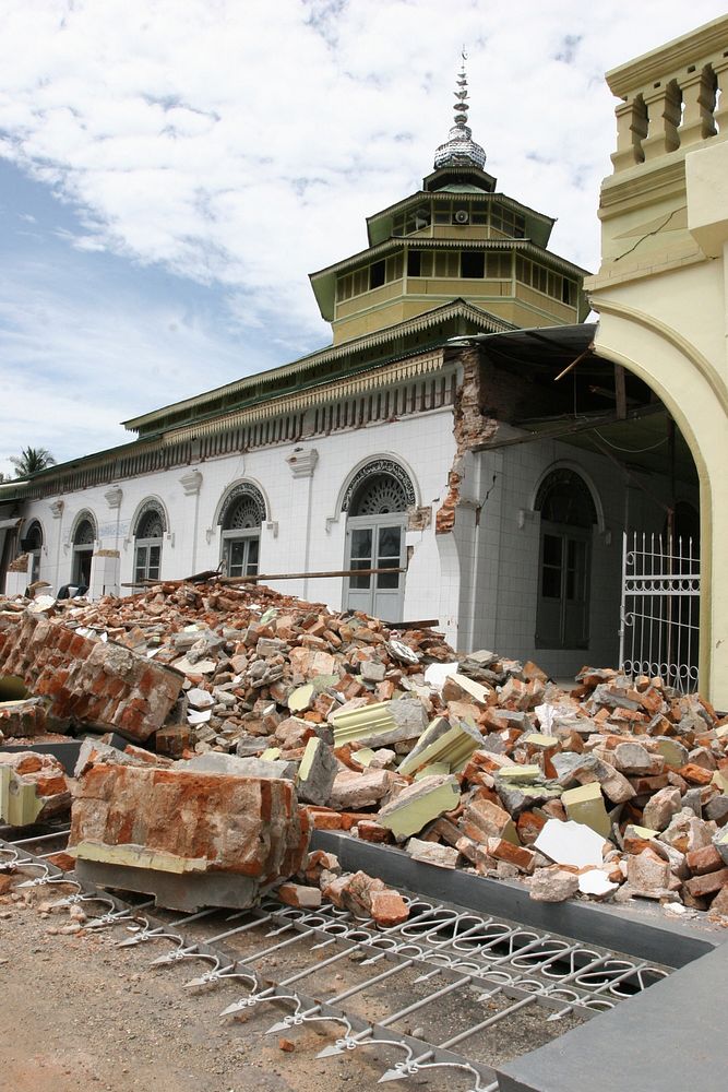 Building Destroyed. A destroyed section of Masjid Raya Ganting (Grand Mosque of Ganting). The mosque is located in the city…