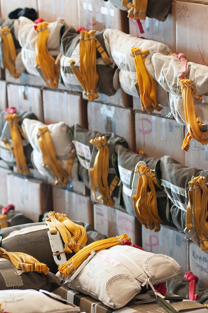 Air deployable equipment and supplies ready at the U.S. Department of Agriculture Forest Service Smokejumper Base/ SEAT…