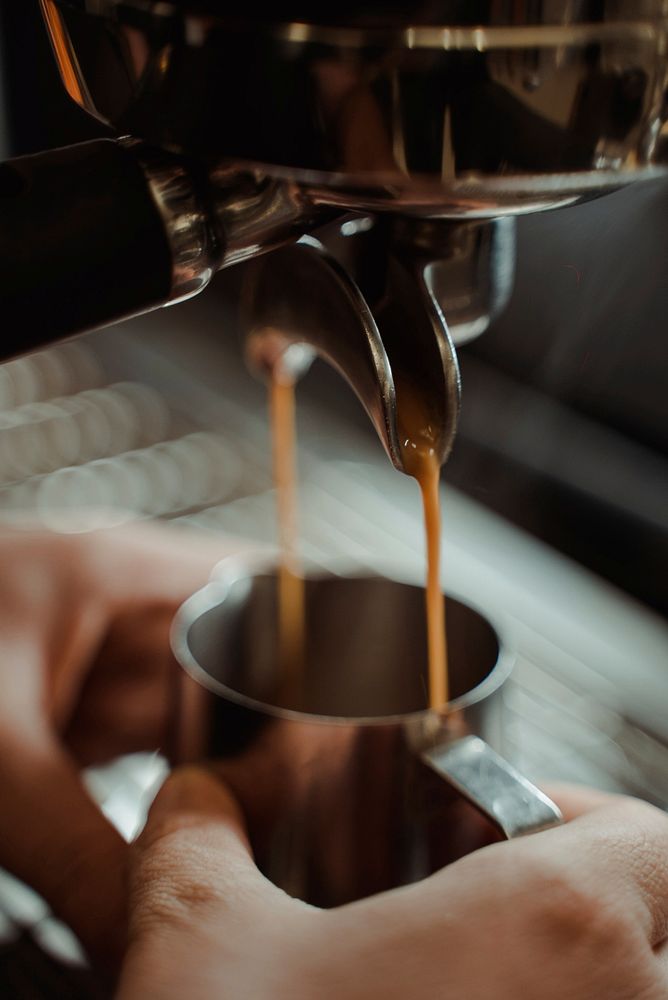 Barista making coffee, Free public domain CC0 photo.